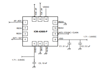 ICM-42688-P Application Schematic