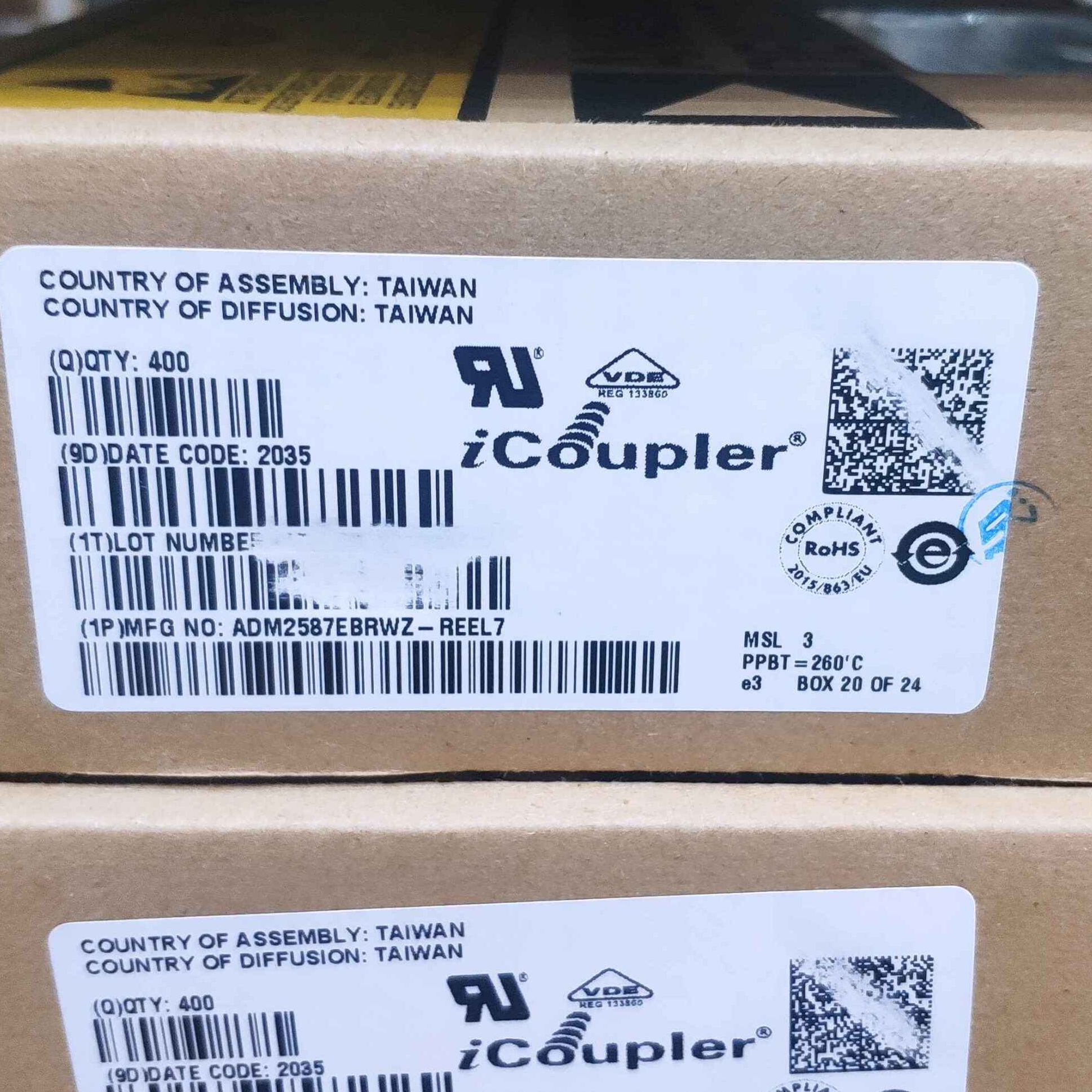 Transceptor RS-485 de alta velocidad totalmente aislado ADM2587EBRWZ-REEL7