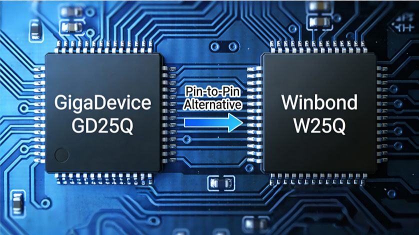 GigaDevice GD25Q vs Winbond W25Q: guía completa para SPI ni Flash pin a pin alternativa