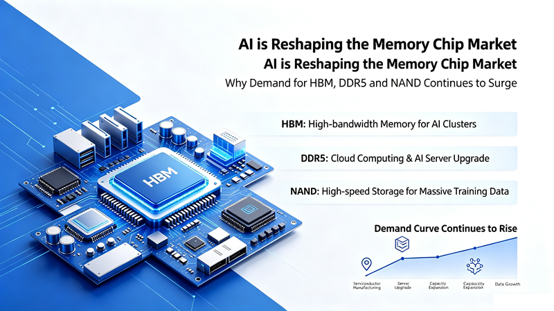 La inteligencia artificial está transformando el mercado de chips de almacenamiento: ¿por qué la demanda de HBM, DDR5 y NAND sigue creciendo?